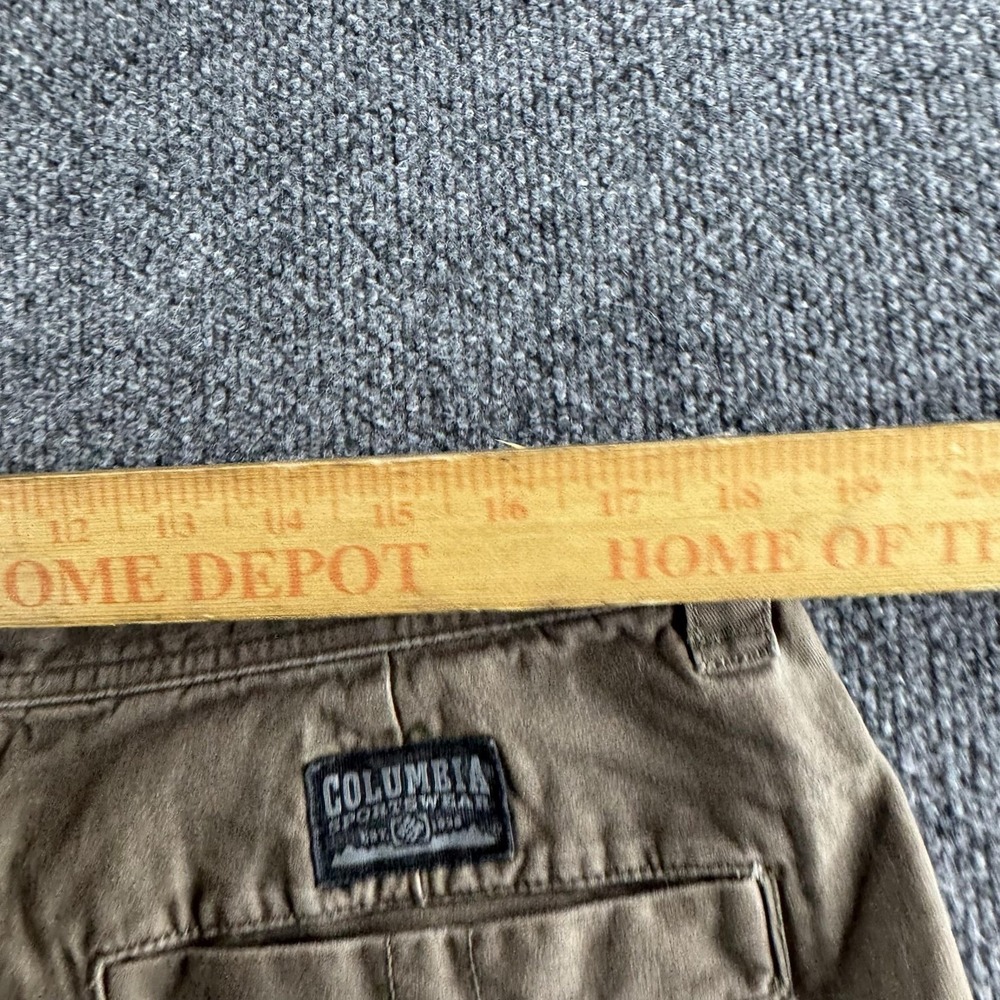 Columbia Cargo Shorts Mens 38 Brown Canvas Omni-Shade 10 Inseam Pockets Outdoor - Picture 8 of 11